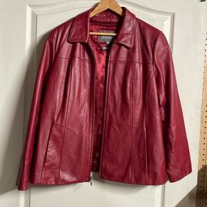 Vintage wilson leather Thinsulate, red leather coat xl